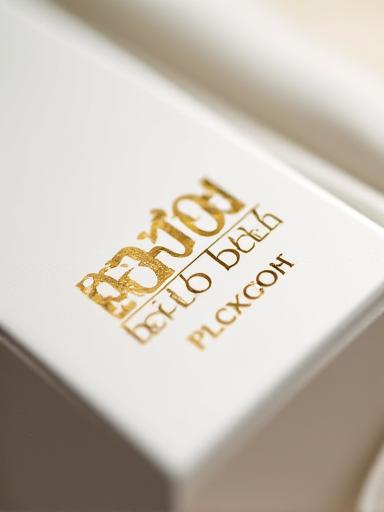 Close up of high-end product packaging